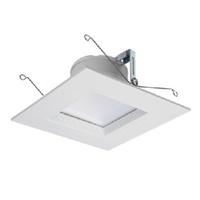 Halo Recessed RSQ6089271EMWWB 6" Square All-Purpose LED Retrofit Module, 800 Lumens, 90 CRI, 2700K, 120V, Matte White Flange and Baffle