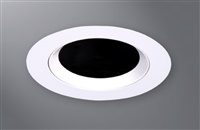 Halo Recessed TL3PINMBBBRL 2" Aperture Pinhole With Oculus, Open Rimless Trim, Matte Black Flange, Black Oculus