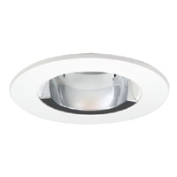Halo Recessed TL409WHWW 4" Wall Wash Downlight - White Reflector with Specular Wall Wash Optic, Diffuse Polymer Lens and White Ring