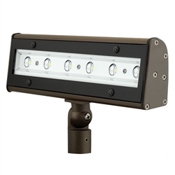 Hubbell Outdoor Lighting ALFW-6LU-5K-BZ-PC 10.7W Architectural 6 LEDs Floodlight with Photocontrol, Wall Mount, 120V, 510 Lumens, 5000K, Bronze Finish