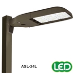 Hubbell Outdoor Lighting ASL-A-24L-4K-210-3-U-DB 181W Area Light, 24 LEDs, 4000K, Type III Distribution, 120-277V, 16364 Lumens, Dark Bronze Finish