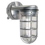 Hubbell Outdoor Lighting VWGG-150 150W Incandescent Vaportite Wall Mount, Wet Location, Silver Finish