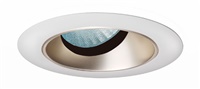 Juno Aculux Recessed Lighting 438NWHZ-WH (3AC WTD WHR) 3-1/4" Low Voltage, LED Angle Cut , Wheat Haze Alzak Reflector, White Trim