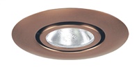 Juno Recessed Lighting 10-ABZ (10 BRZ) 4" Line Voltage Flush Gimbal Ring Trim, Aged Bronze Trim