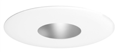 Juno Recessed Lighting 13-WH (13 WH) 4" Line Voltage Pinhole with Integral Shield Trim, White Trim