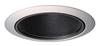 Juno Recessed Lighting 14B-WH (14 BWH) 4" Line Voltage Baffle Downlight Trim, Black Baffle, White Trim