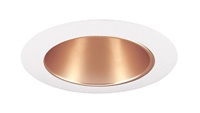 Juno Recessed Lighting 17G-WH (17 GWH) 4" Line Voltage Reflector Downlight Trim, Gold Reflector, White Trim