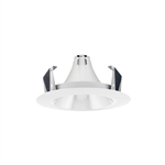 Juno Recessed Lighting 17HYP2-C-WH (17HYP2 CWH) 4" LED Hyperbolic Reflector Trim, Clear Alzak Cone, White Trim Ring