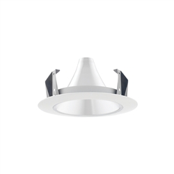 Juno Recessed Lighting 17HYP2-HZ-WH (17HYP2 HZWH) 4" LED Hyperbolic Reflector Trim, Haze Cone, White Trim Ring