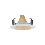 Juno Recessed Lighting 17HYP2-WHZ-WH (17HYP2 WHZWH) 4" LED Hyperbolic Reflector Trim, Wheat Haze Cone, White Trim Ring