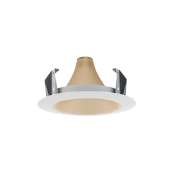 Juno Recessed Lighting 17HYP2-WHZ-WH (17HYP2 WHZWH) 4" LED Hyperbolic Reflector Trim, Wheat Haze Cone, White Trim Ring