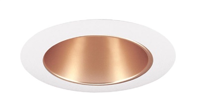 Juno Recessed Lighting 17WHZ-WH (17 WHZWH)  4" Line Voltage Reflector Downlight Trim, Wheat Haze Reflector, White Trim