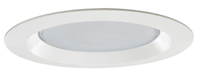 Juno Recessed Lighting 20-PW (20 PW) 6" LED, Line Voltage, Albalite Trim with Torsion Springs, Plastic White Trim