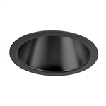 Juno Aculux Recessed Lighting 2002B-FM 2" LED, Low Voltage Round Lensed Downlight, Black Specular Flush Mount Trim