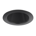 Juno Aculux Recessed Lighting 2002B-SF 2" LED, Low Voltage Round Lensed Downlight, Black Specular Self Flanged Trim