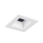 Juno Aculux Recessed Lighting 2002SQW-FM 2" LED Square Reflector, Lensed, White Flush Mount Trim