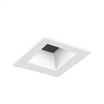 Juno Aculux Recessed Lighting 2007SQW-FM 2" LED Square Parabolic Downlight Reflector, Flush Mount White Trim