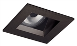 Juno Aculux Recessed Lighting 2008SQBHZ-FM 2" LED Square Adjustable Angle Cut Reflector, Black Haze Flush Mount Trim