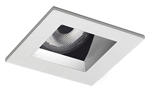 Juno Aculux Recessed Lighting 2008SQHZ-FM 2" LED Square Adjustable Angle Cut Reflector, Haze Flush Mount Trim
