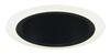 Juno Recessed Lighting 203B-WH (203 BWH) 5" Line Voltage Deep Baffle Trim, Black Baffle, White Trim