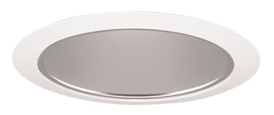 Juno Recessed Lighting 206HZ-WH (206 HZWH) 5" Line Voltage Deep Cone Reflector Trim, Haze Reflector, White Trim