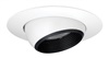 Juno Recessed Lighting 208NB-WH (208N BWH) 5" Line Voltage Adjustable Eyeball with Baffle Trim, Black Baffle, White Trim