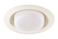 Juno Recessed Lighting 21-WH (21 WH) 6" LED, Line Voltage, Drop Opal Trim, White Trim