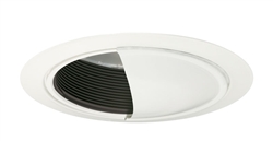 Juno Recessed Lighting 213B-WH (213G3B-WH) 5" Compact Fluorescent  Wall Wash Baffle Trim, Black Baffle, White Trim Ring