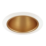 Juno Recessed Lighting 216WHZ-WH (216 WHZWH) 5" Line Voltage, Compact Fluorescent Enclosed Cone Reflector Trim, Wheat Haze Reflector, White Trim