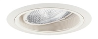 Juno Recessed Lighting 224W-WH (224 WWH) 6" Line Voltage, Gimbal Ring in Baffle Trim, White Baffle, White Trim