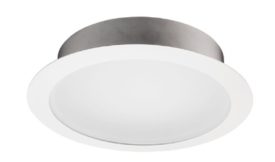 Juno Recessed Lighting 239-WH (239 WH) 6" LED, Line Voltage, Fluorescent, Frosted Lens with Reflector Trim, White Trim