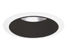 Juno Recessed Lighting 244B-WH (244S BWH) 6" Line Voltage, Shallow Baffle Trim, Black Baffle, White Trim