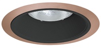 Juno Recessed Lighting 24B-ABZ (24 BBRZ) 6" LED, Line Voltage, Tapered Baffle Trim, Black Baffle, Aged Bronze Trim