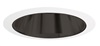 Juno Recessed Lighting 257B-WH (257 BWH) 6" Line Voltage, Deep Cone Trim, Black Reflector, White Trim