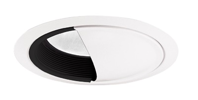 Juno Recessed Lighting 261B-WH (261 BWH) 6" Line Voltage, Fluorescent, Scoop Trim, Black Baffle, White Trim