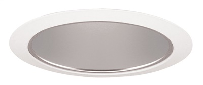 Juno Recessed Lighting 267HZ-WH (267 HZWH) 6" Line Voltage, Adjustable Tapered Cone Trim, Haze Reflector, White Trim