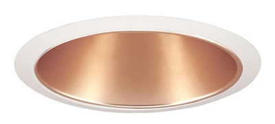 Juno Recessed Lighting 26WHZ-WH (26 WHZWH) 6" LED, Line Voltage, Straight Cone Trim, Wheat Haze Reflector, White Trim