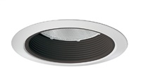 Juno Recessed Lighting 275B-WH (275S BWH) 5" Line Voltage Shallow Baffle, Black Baffle, White Trim