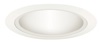 Juno Recessed Lighting 276W-WH (276S WWH) 5" Line Voltage Shallow Cone, White Reflector, White Trim