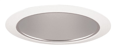 Juno Recessed Lighting 27HZ-WH (27 HZWH) 6" LED, Line Voltage, Tapered Cone Trim, Haze Reflector, White Trim