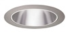 Juno Recessed Lighting 27PT-SC (27 PTSC) 6" LED, Line Voltage, Tapered Cone Trim, Pewter Reflector, Satin Chrome Trim