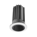 Juno 2" LED Recessed Lighting 2LEDTG2B-827F-BWH 2" LED Gen 2 Round Downlight Baffle 2700K 80 CRI, Flood Beam, Black Baffle, White Trim Ring