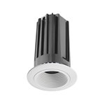 Juno 2" LED Recessed Lighting 2LEDTG2B-827S-WWH 2" LED Gen 2 Round Downlight Baffle 2700K 80 CRI, Spot Beam, White Baffle, White Trim Ring