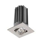 Juno 2" LED Recessed Lighting 2LEDTG2SQA-827F-SN 2" LED Gen 2 Square Adjustable 2700K 80 CRI, Flood Beam, Satin Nickel Finish