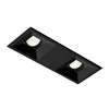 Juno Aculux 2SQ2ABV BD BLSF WET Recessed Lighting 2" 2 Heads LED Regressed Lensed Pinhole Self Flanged Trim, Black Finish