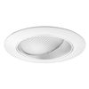 Juno Recessed Lighting 39HZ-WH (39 HZWH) 4" Lensed Wall Wash Trim, Haze Relfector, White Trim Ring