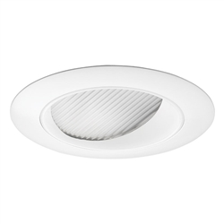 Juno Recessed Lighting 39W-WH (39 WWH) 4" Lensed Wall Wash Trim, Gloss White Relfector, White Trim Ring