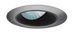 Juno Aculux 3ABAF B SCR Recessed Lighting 3-1/4" Low Voltage Angle-Cut Baffle, Black Baffle Satin Chrome Trim