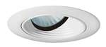 Juno Aculux 3ABAF W WHR Recessed Lighting 3-1/4" Low Voltage Angle-Cut Baffle, White Baffle White Trim