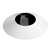 Juno Aculux 3ABV BS WHFM Recessed Lighting 3-1/4" Adjustable Regressed Line Voltage, Low Voltage, LED 1-3/4" Flush Mount Pinhole Black Alzak Reflector, White Trim